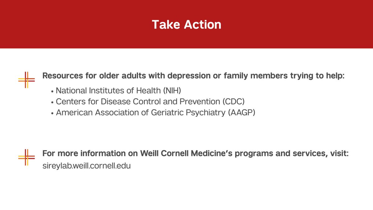 Weill Cornell Medicine Psychiatry (@wcmpsychiatry) on Twitter photo Depression is not a normal part of aging. 15% of adults 65+ experience it, yet many go untreated. Swipe to learn about late-life depression, care options and community-based programs from <a href="/WeillCornell/">Weill Cornell Medicine</a>’s Dr. Jo Anne Sirey on our #OnTheMind podcast: bit.ly/48pXaMe Depression is not a normal part of aging. 15% of adults 65+ experience it, yet many go untreated. Swipe to learn about late-life depression, care options and community-based programs from <a href="/WeillCornell/">Weill Cornell Medicine</a>’s Dr. Jo Anne Sirey on our #OnTheMind podcast: bit.ly/48pXaMe