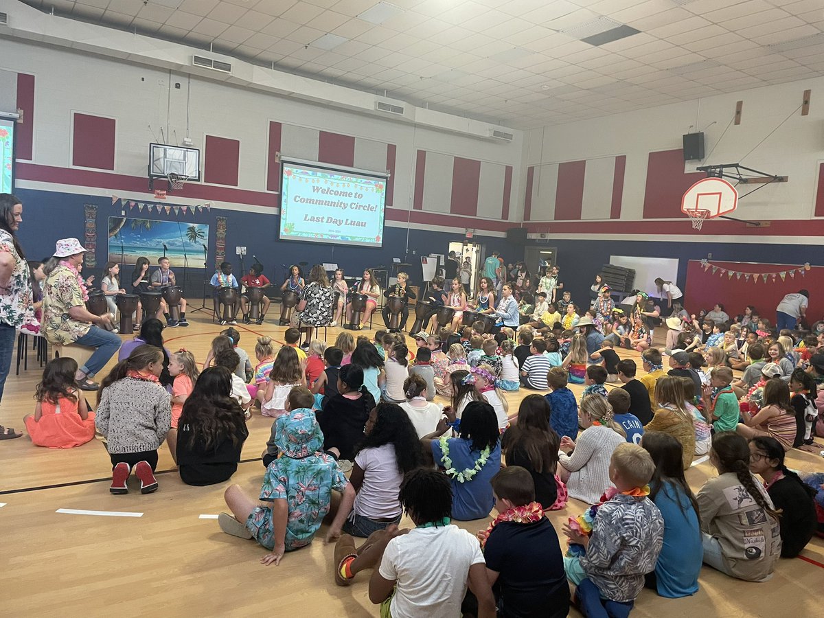 It’s a last day of school Luau party <a href="/RVRoadrunner/">Ridgeview Elementary</a> #ShareTheGoodLPS