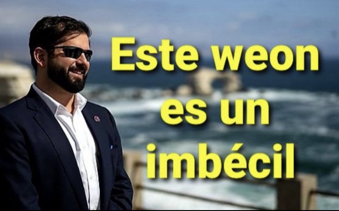 SoyLaIngo's tweet photo. Están de acuerdo q Boric es un imbécil 
👇🏽👇🏽👇🏽 https://t.co/nXG87UNgHa