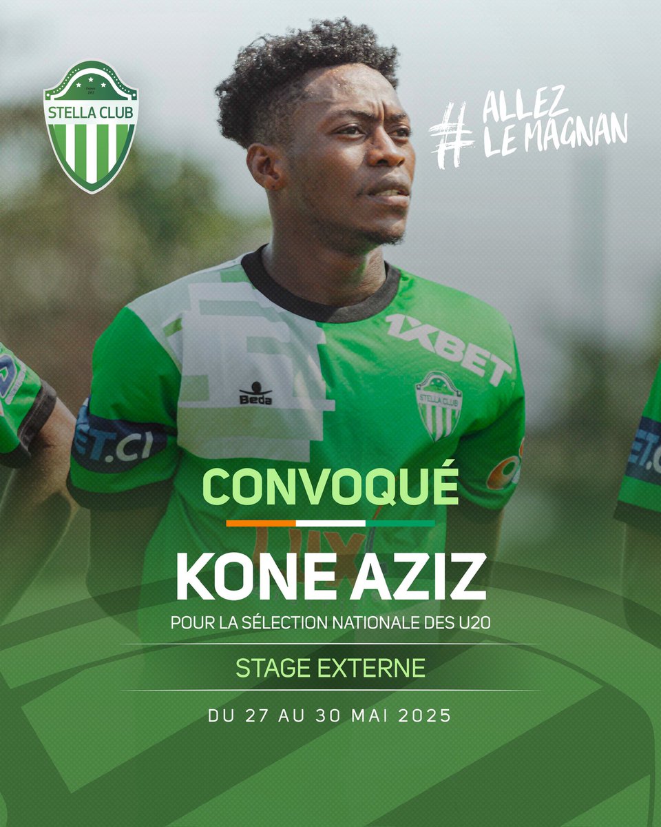 🟢 Bon stage à nos magnans 💪🏾 
Sélection U20 🇨🇮

#stellaclubdadjame