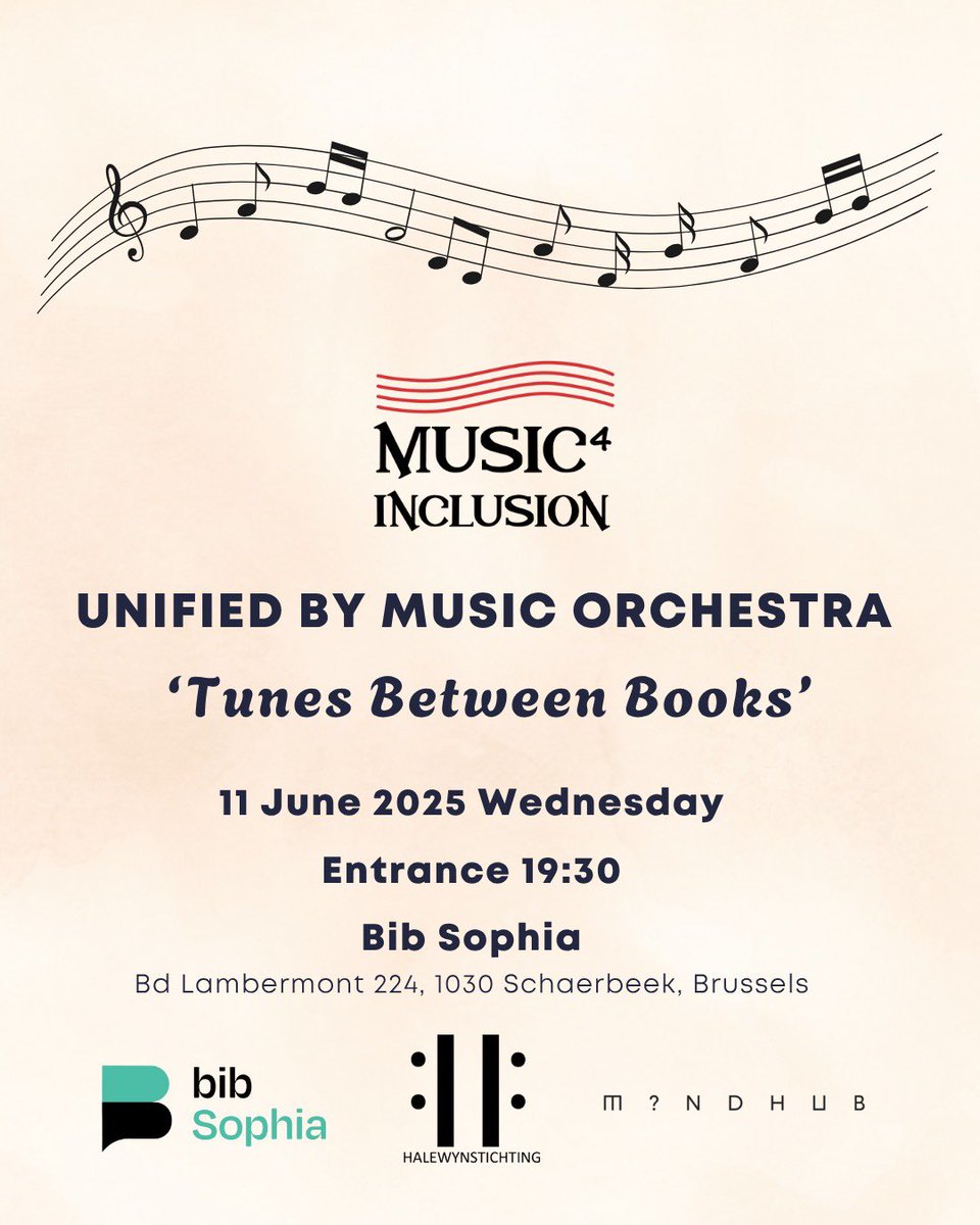 music4inclusion (@music4inclusion) on Twitter photo 🎶#UnifiedByMusic Orchestra’s Concert: Tunes Between Books
Organized by <a href="/music4inclusion/">music4inclusion</a>, <a href="/halewynstweet/">HALEWYNSTICHTING</a> & <a href="/MindHub_Edu/">Mind Hub</a>
At #BibSophia, the Flemish library📚 of Schaerbeek🇧🇪 that houses 🇹🇷&🇧🇬 book collections
Repertoire includes pieces inspired by the Rumelian spirit they share 🎶#UnifiedByMusic Orchestra’s Concert: Tunes Between Books
Organized by <a href="/music4inclusion/">music4inclusion</a>, <a href="/halewynstweet/">HALEWYNSTICHTING</a> & <a href="/MindHub_Edu/">Mind Hub</a>
At #BibSophia, the Flemish library📚 of Schaerbeek🇧🇪 that houses 🇹🇷&🇧🇬 book collections
Repertoire includes pieces inspired by the Rumelian spirit they share