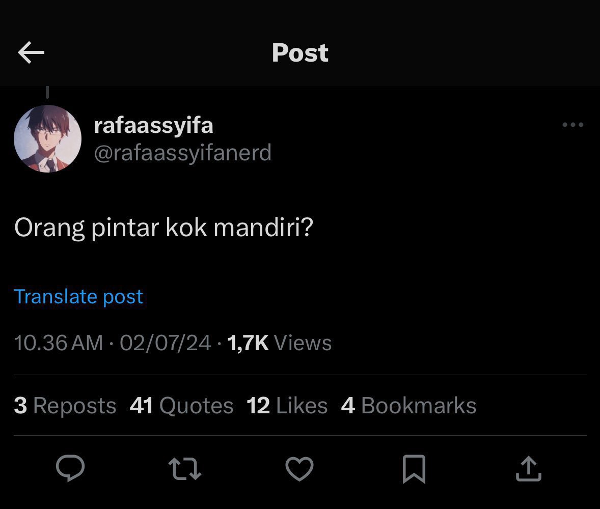 7lewat's tweet photo. @rafaassyifanerd yang bener aja rafa, kamu kan pintar? https://t.co/Fo00KgXdaB