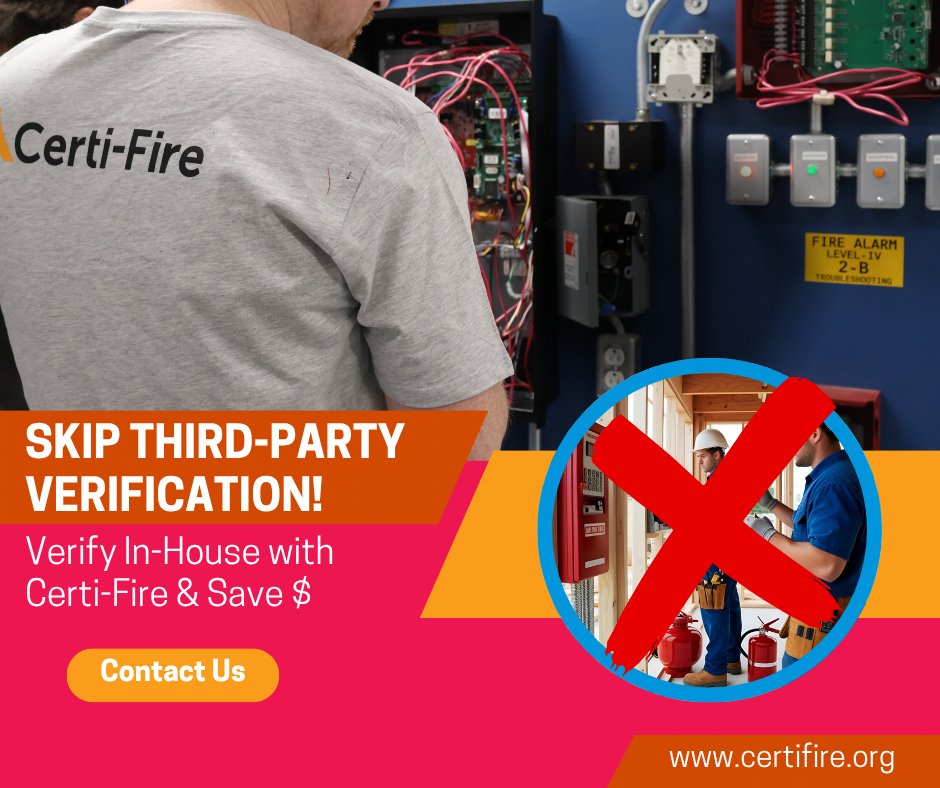 Skip third-party verification with Certi-Fire! Verify in-house &amp; save $ on every project. Sign up now! #CertiFireOntario #ContractorSavings 

Visit: certifire.org/skip-3rd-party