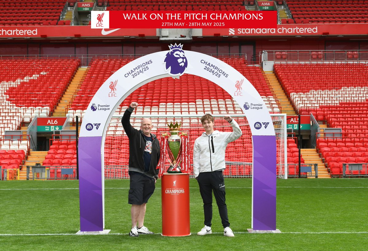 ChrisHolroyd1's tweet photo. @TheAnfieldWrap Sharing the parade and walking in the footsteps of our heroes at Anfield with my lad, priceless https://t.co/0o87A2Dz9U