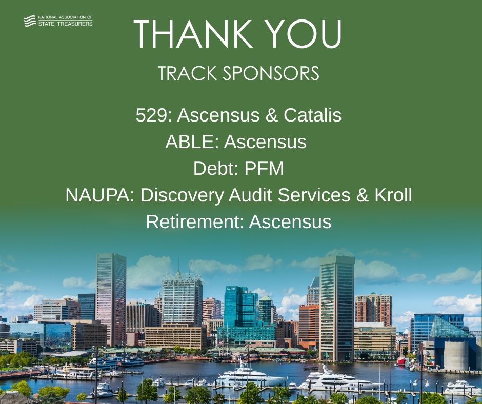 #NAST2025 TMTS is full of programing and professional development for attendees. Thanks to the following track sponsors: <a href="/AscensusInc/">Ascensus</a>, <a href="/CatalisGov/">CATALIS</a>, Discovery Audit Services, <a href="/KrollWire/">Kroll</a>, and PFM.