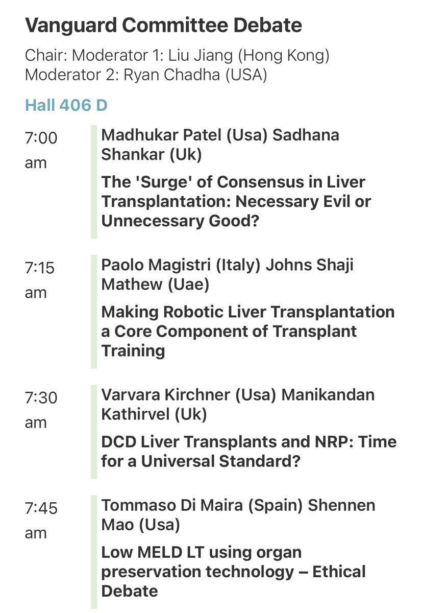 Abdul Hakeem PhD, FRCS (@abdul_hakeem_99) on Twitter photo Join for the exciting Vanguard Debates session tomorrow morning at 7am at ILTS Singapore 2025! <a href="/RyanChadha1/">Ryan Chadha</a> <a href="/ValeriaMas11/">Valeria Mas, MSc,PhD, FAST</a> <a href="/_ILTS_/">ILTS</a> Join for the exciting Vanguard Debates session tomorrow morning at 7am at ILTS Singapore 2025! <a href="/RyanChadha1/">Ryan Chadha</a> <a href="/ValeriaMas11/">Valeria Mas, MSc,PhD, FAST</a> <a href="/_ILTS_/">ILTS</a>