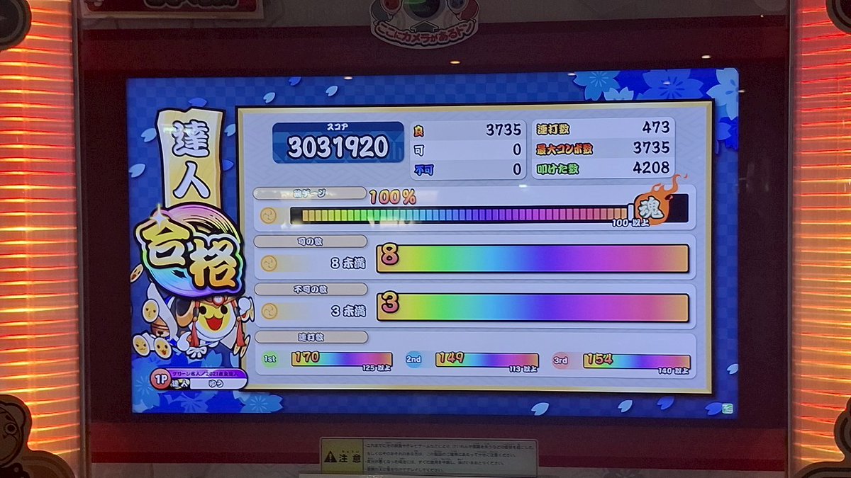 _Happa2000's tweet image. あの日見た夢は現実に

段位道場2024 「達人」 虹枠金合格/全良