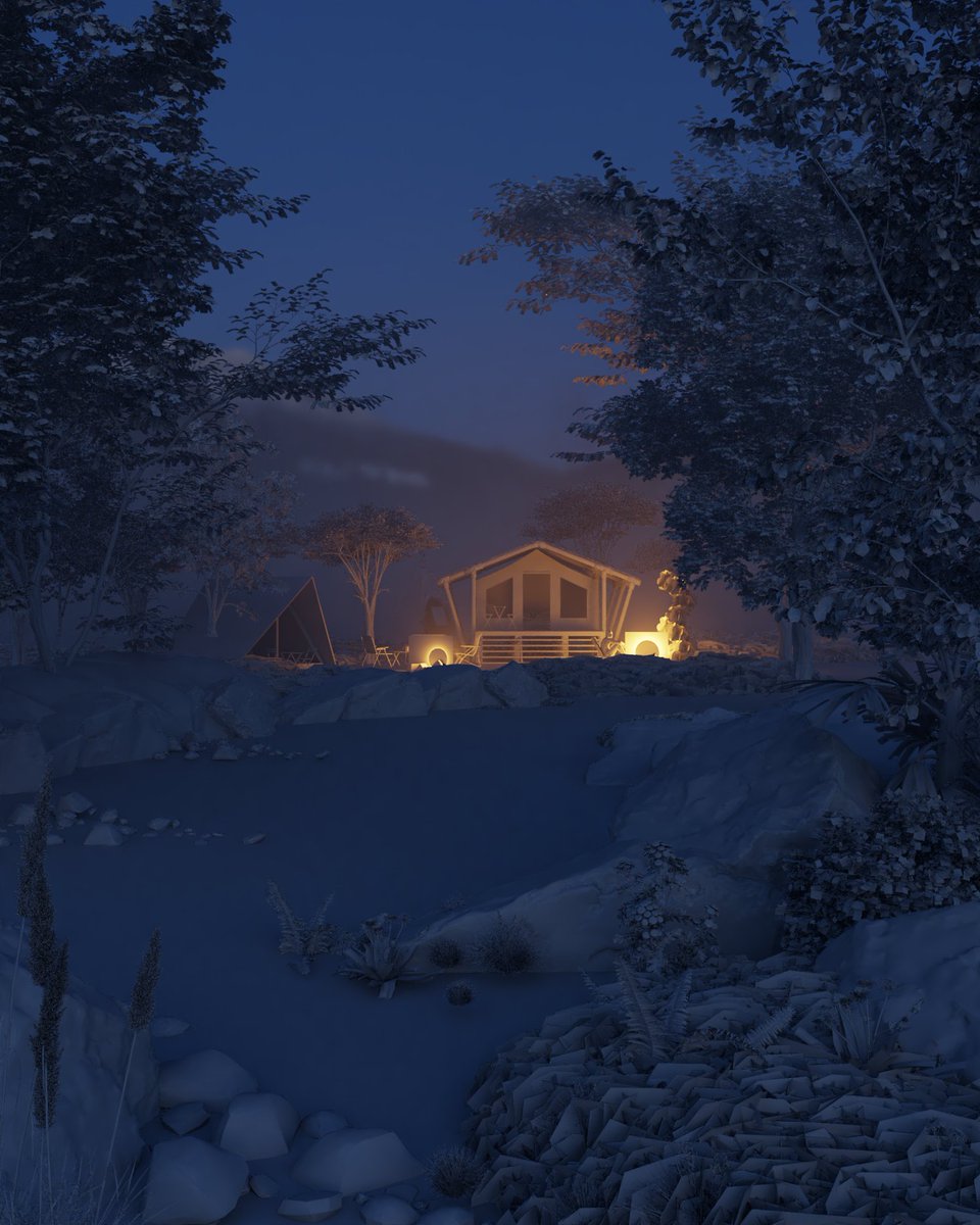 _VictorAdeleke's tweet image. THE CAMP FIRE 🔥 
sketchUP &amp;amp; Vray
#visualization #3DModel 

Model                                                                       Render