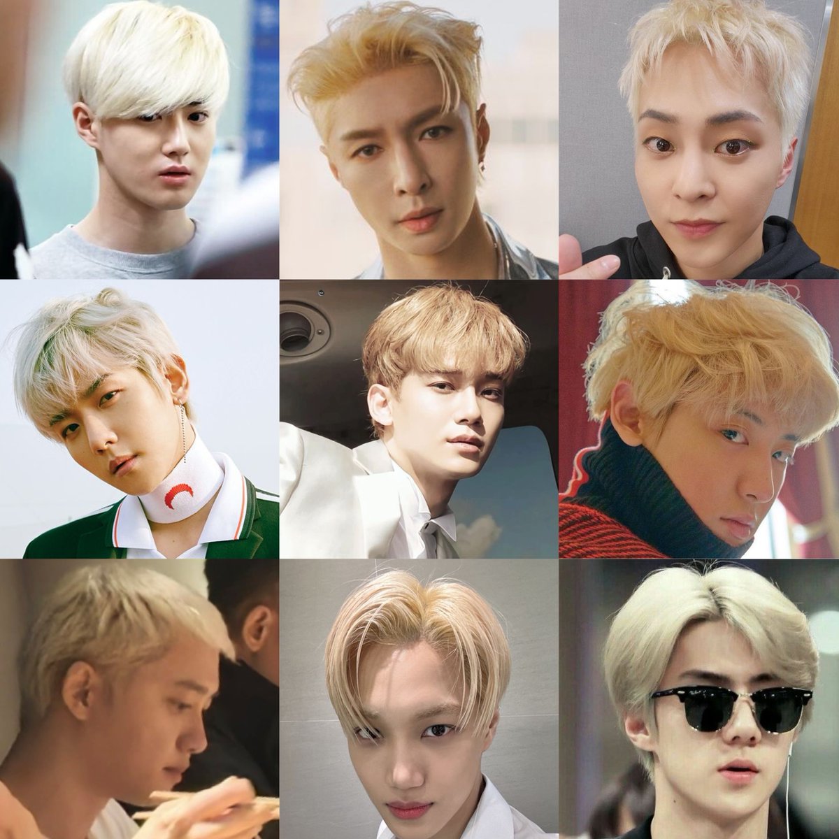 EXO : Team Blonde Hair Completed 👍🏻 👱🏼‍♂️
