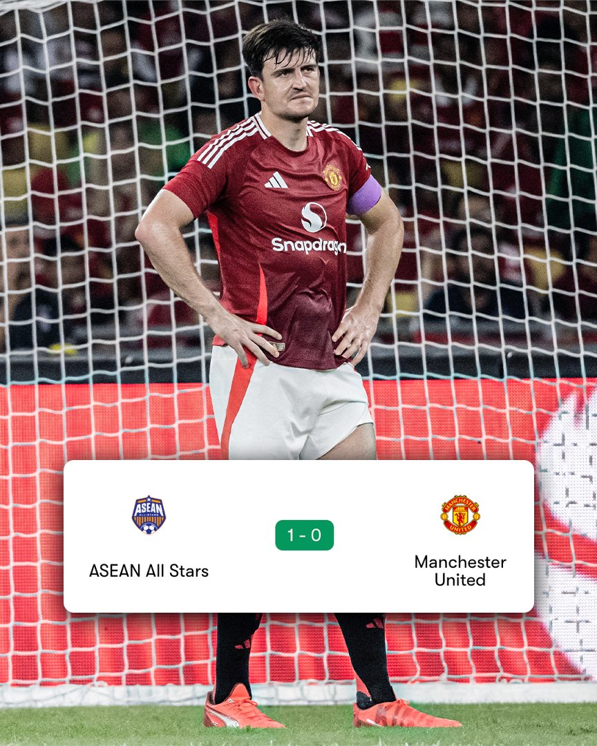 Manchester United’s first game of their Malaysia tour ends in defeat 🫣
