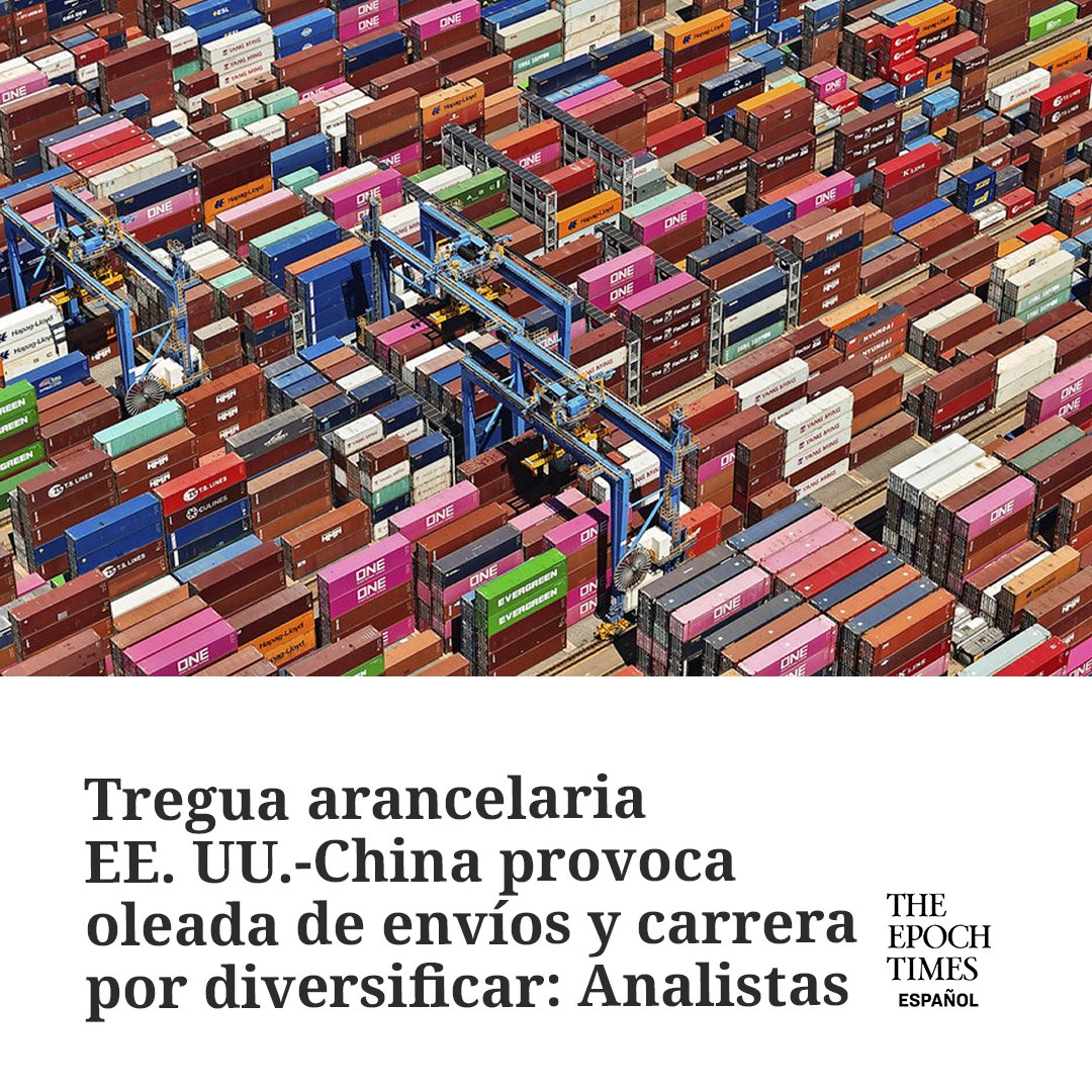 La suspensión de aranceles por 90 días ha provocado reservas de carga récord. #China #EstadosUnidos #aranceles 
 #China #EstadosUnidos #aranceles 
 🔴MIRA AHORA👉 epochtim.es/ea5od5