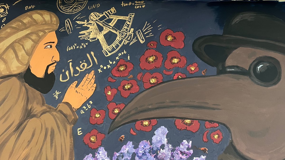 brewsterschools's tweet photo. 🌎History mural painted by BHS sophomore Samantha Gil Sanchez. “I was inspired by Ms. O’Sullivan in 9th grade Global History. Each of the panels represents a different period in history. I picked an image that I thought stands for each period.” Read more: https://t.co/wg6lKRqkUH https://t.co/1qjcrQfGTW