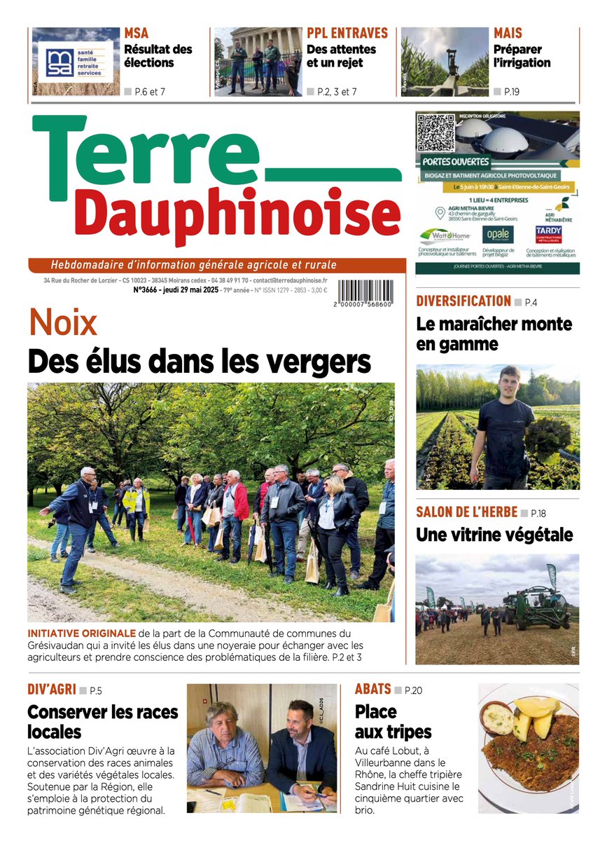 Terre Dauphinoise sort demain. Voici la Une !
terredauphinoise.fr/articles/e-28/