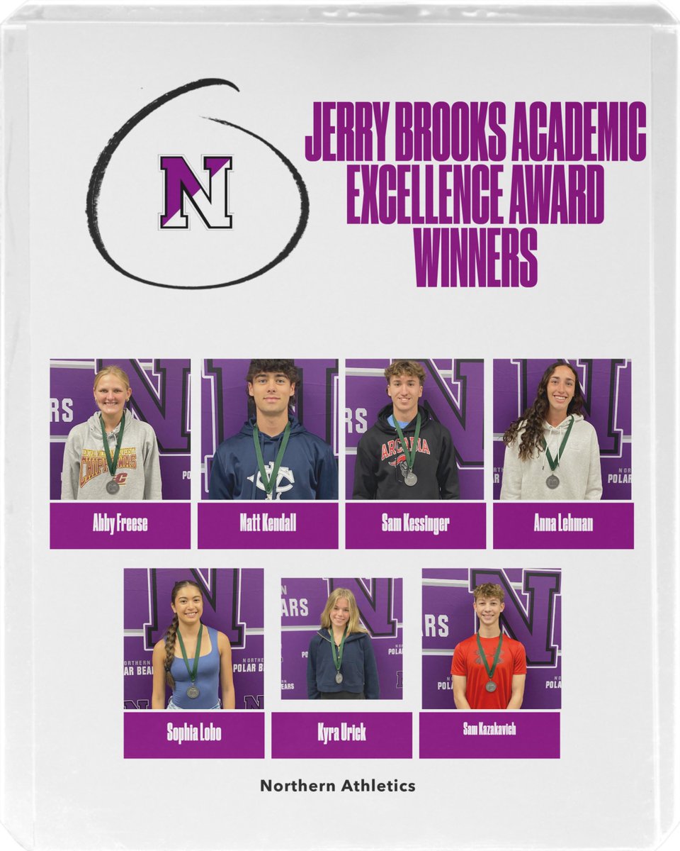 Congratulations to the Northern Senior Athletes who were nominated for the  Jerry Brooks Academic Excellence Award! Your hard work and dedication does not go unnoticed. We are very proud of you.
