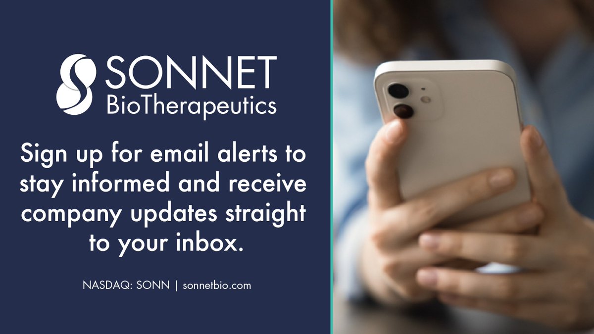 SonnetBio's tweet image. Stay informed and receive company updates straight to your inbox.

bit.ly/4cOlI3c 
$SONN #Oncology #Solid Tumors