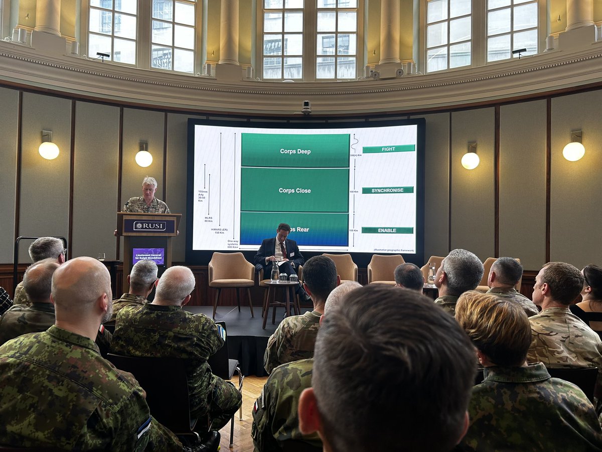 Delighted to participate in  <a href="/RUSI_org/">RUSI</a>  study day on NATO's Allied Rapid Reaction Corps.

As we belatedly develop a backbone to support Ukraine it's good to see the depth of competence across NATO - which, in relation to Russia, still remains un-utilised.