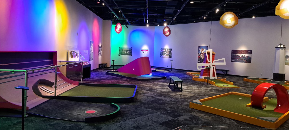Jon-Paul Dyson (@jpdysonplay) on Twitter photo Playful Putters, our newest exhibit at <a href="/museumofplay/">The Strong Museum</a>, celebrates a century of people's love of miniature golf. Featuring a playable 9-hole course, it's a lot of fun! As usual, it shows our exhibits team's usual high-level of craftsmanship. It's open through Labor Day. Playful Putters, our newest exhibit at <a href="/museumofplay/">The Strong Museum</a>, celebrates a century of people's love of miniature golf. Featuring a playable 9-hole course, it's a lot of fun! As usual, it shows our exhibits team's usual high-level of craftsmanship. It's open through Labor Day.