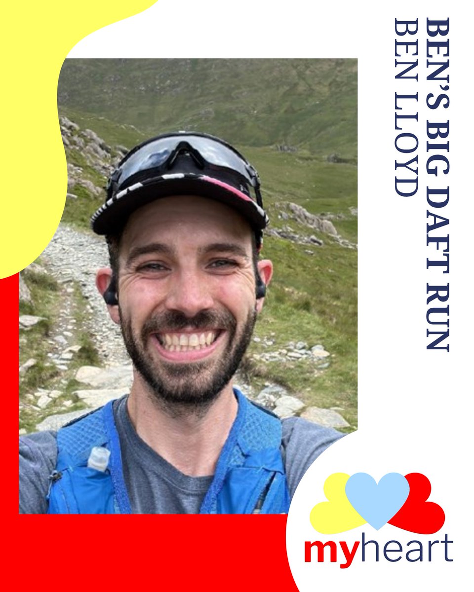 After being diagnosed with a heart arrythmia in 2024, Ben Lloyd is running the Snowdon trail marathon to raise funds for CRY. 

Read Ben Lloyd's story ‘Ben’s big daft run' here - myheart.org.uk/bens-big-daft-…