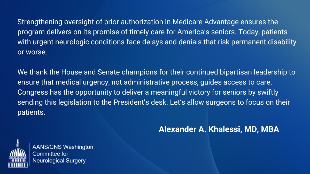 Neurosurgery (@neurosurgery) on Twitter photo ICYMI: #fixpriorauth in #MedicareAdvantage is back on the table thanks to <a href="/RogerMarshallMD/">Dr. Roger Marshall</a> <a href="/MarkWarner/">Mark Warner</a> <a href="/SuzanDelBene/">Suzan DelBene</a> <a href="/MikeKellyPA/">Rep. Mike Kelly</a> <a href="/RepBera/">Ami Bera, M.D.</a> and <a href="/RepJohnJoyce/">John Joyce, M.D.</a>!
Congress: No need for complex navigation. This one’s a straight shot!
âś… Bipartisan support
âś… Zero cost
âś… 500+ orgs ICYMI: #fixpriorauth in #MedicareAdvantage is back on the table thanks to <a href="/RogerMarshallMD/">Dr. Roger Marshall</a> <a href="/MarkWarner/">Mark Warner</a> <a href="/SuzanDelBene/">Suzan DelBene</a> <a href="/MikeKellyPA/">Rep. Mike Kelly</a> <a href="/RepBera/">Ami Bera, M.D.</a> and <a href="/RepJohnJoyce/">John Joyce, M.D.</a>!
Congress: No need for complex navigation. This one’s a straight shot!
âś… Bipartisan support
âś… Zero cost
âś… 500+ orgs