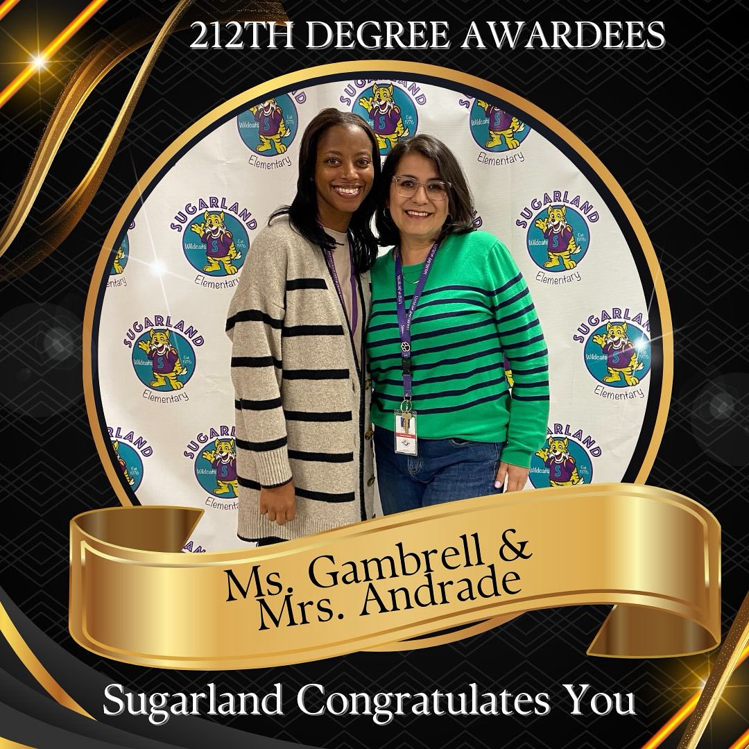 Dr. Gregory Mihalik (@dr_mihalik) on Twitter photo Congratulations to our wonderful Parent Liaisons Deidre Gambrell & Karina Andrade on winning our 212th Degree Award (Staff of the Month). They go above and beyond to connect with families and support their needs while serving as copresidents of our PTO 👏 <a href="/SugarlandES/">Sugarland Elementary</a> Congratulations to our wonderful Parent Liaisons Deidre Gambrell & Karina Andrade on winning our 212th Degree Award (Staff of the Month). They go above and beyond to connect with families and support their needs while serving as copresidents of our PTO 👏 <a href="/SugarlandES/">Sugarland Elementary</a>
