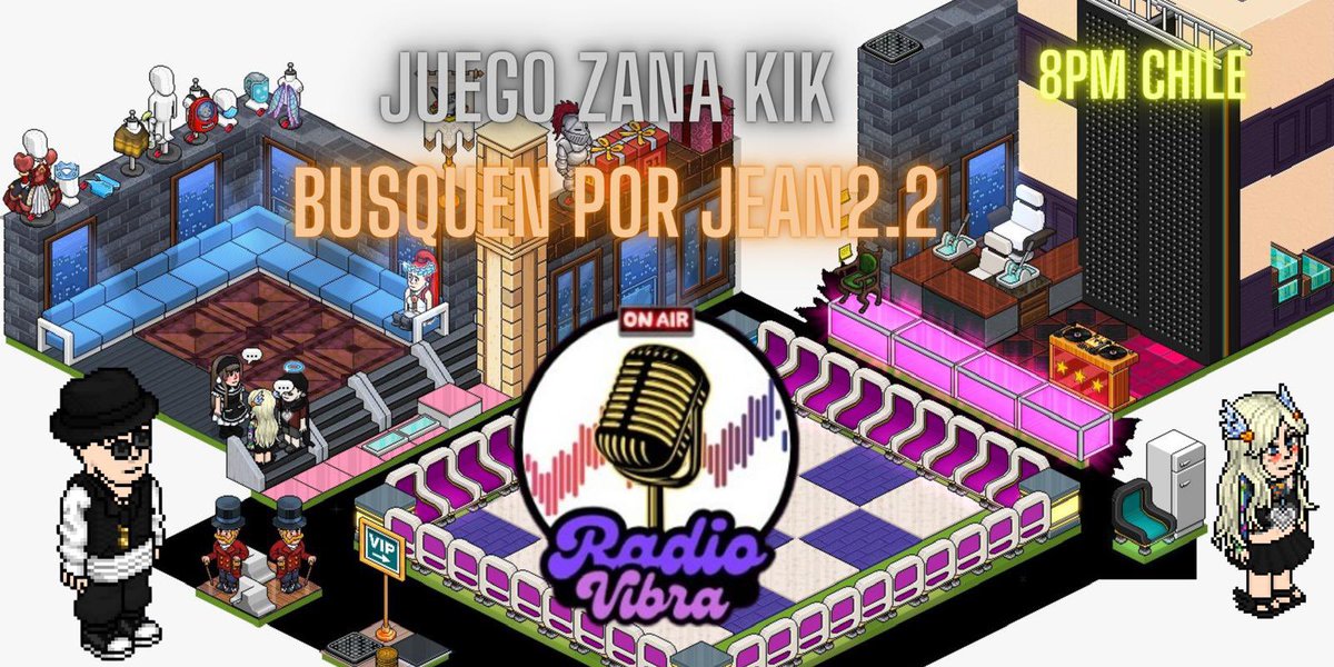 Hey familia vibra hoy nos vamos al zana kik de Jean2.2 📣

Que quiso contar con nosotros , buena música , buenos premios a las 8PM chile 

Recuerden estar en sintonía de radiovibrafm.com