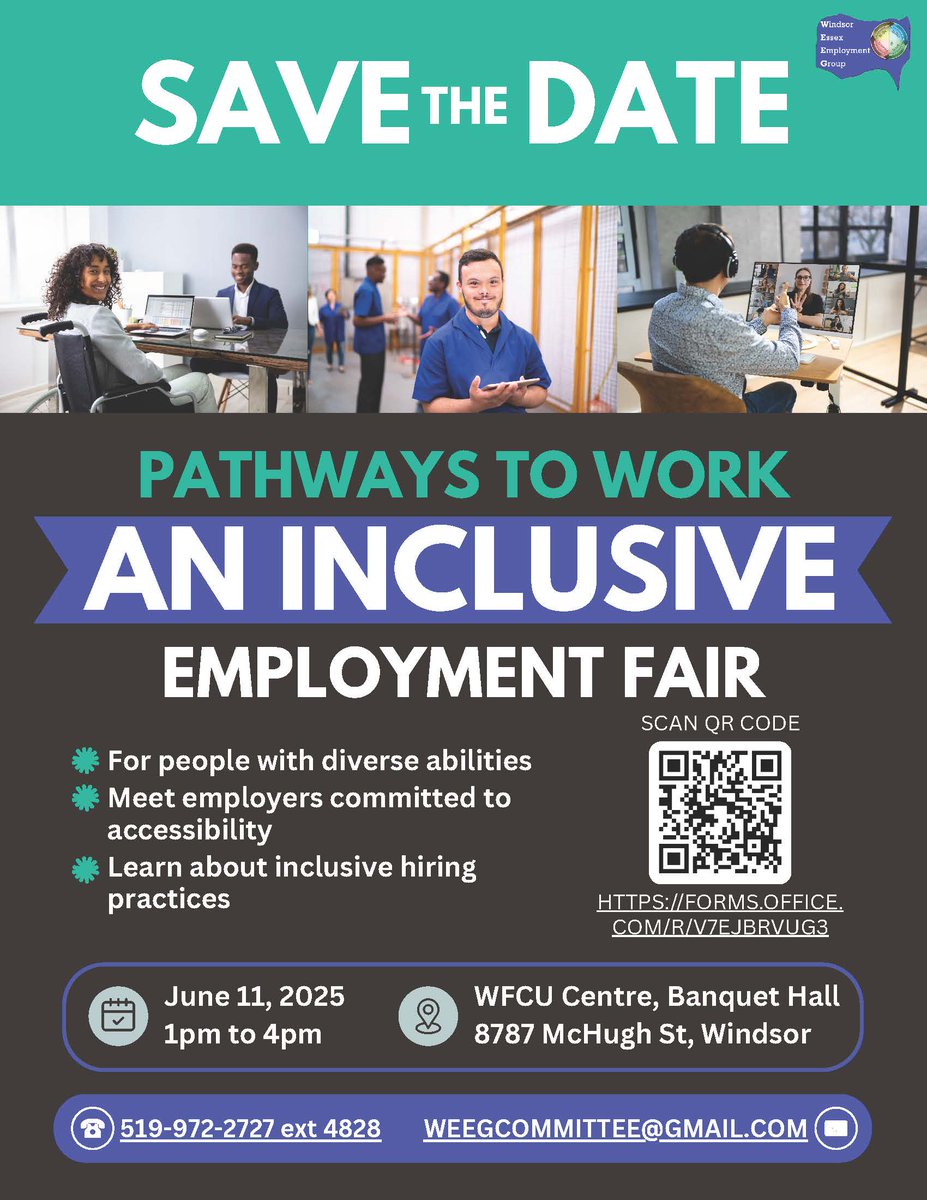 #DYK our #WEEG members will be hosting a local #WindsorEssex Job Fair for Persons with a Disability !! Please Register for the event 👇