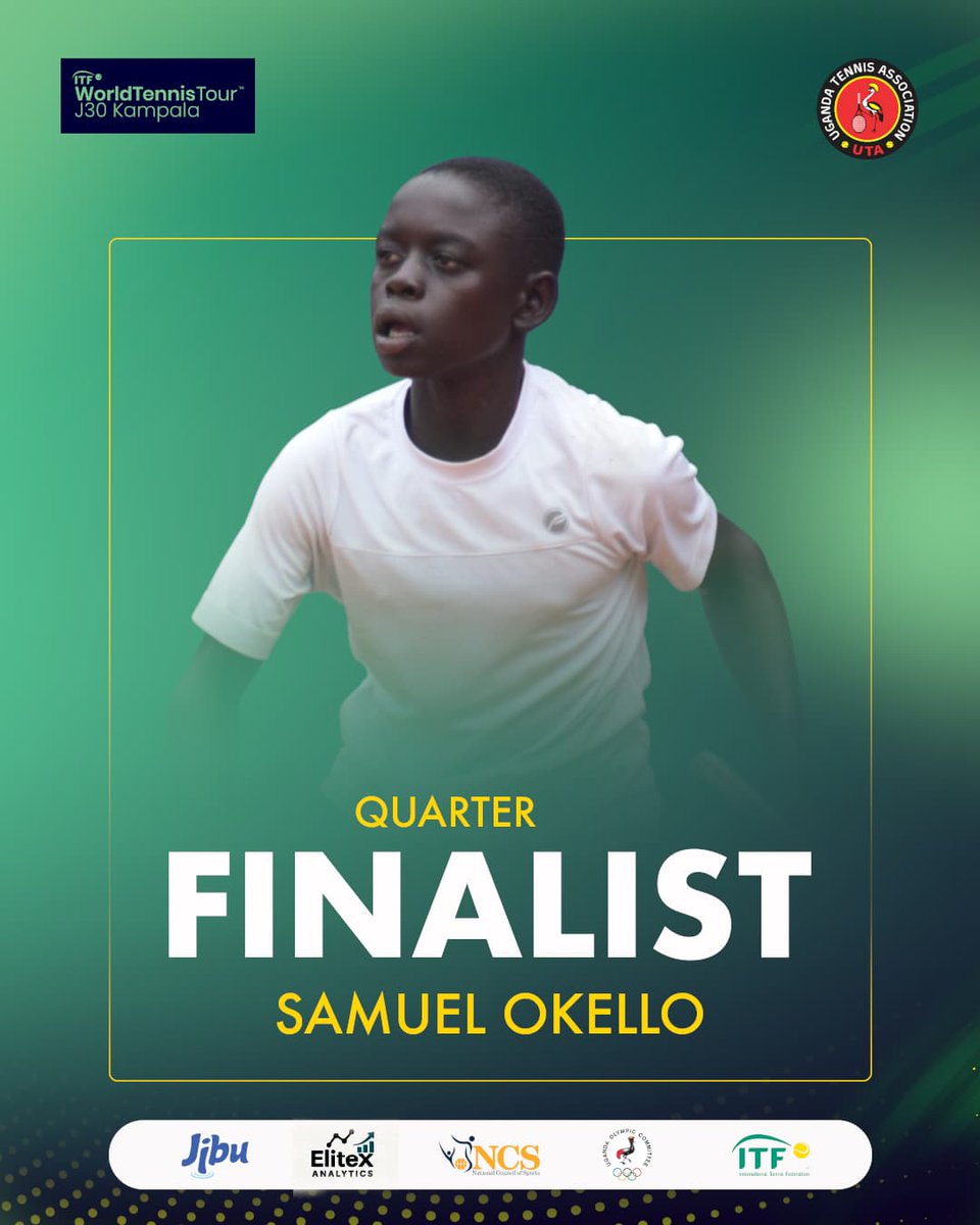 Get in Samuel Okello 🇺🇬🇺🇬💪💪.
#J30Kampala
#TennisUG