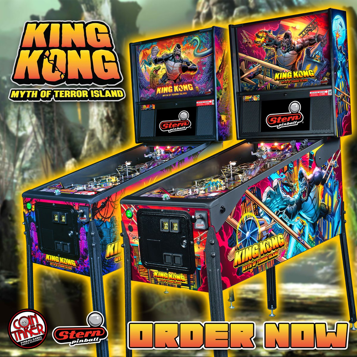CoinTaker's tweet image. Order your King Kong Pro and Premium pinball machines today!

Pro Model:
cointaker.com/products/stern…
Premium Model:
cointaker.com/products/stern…