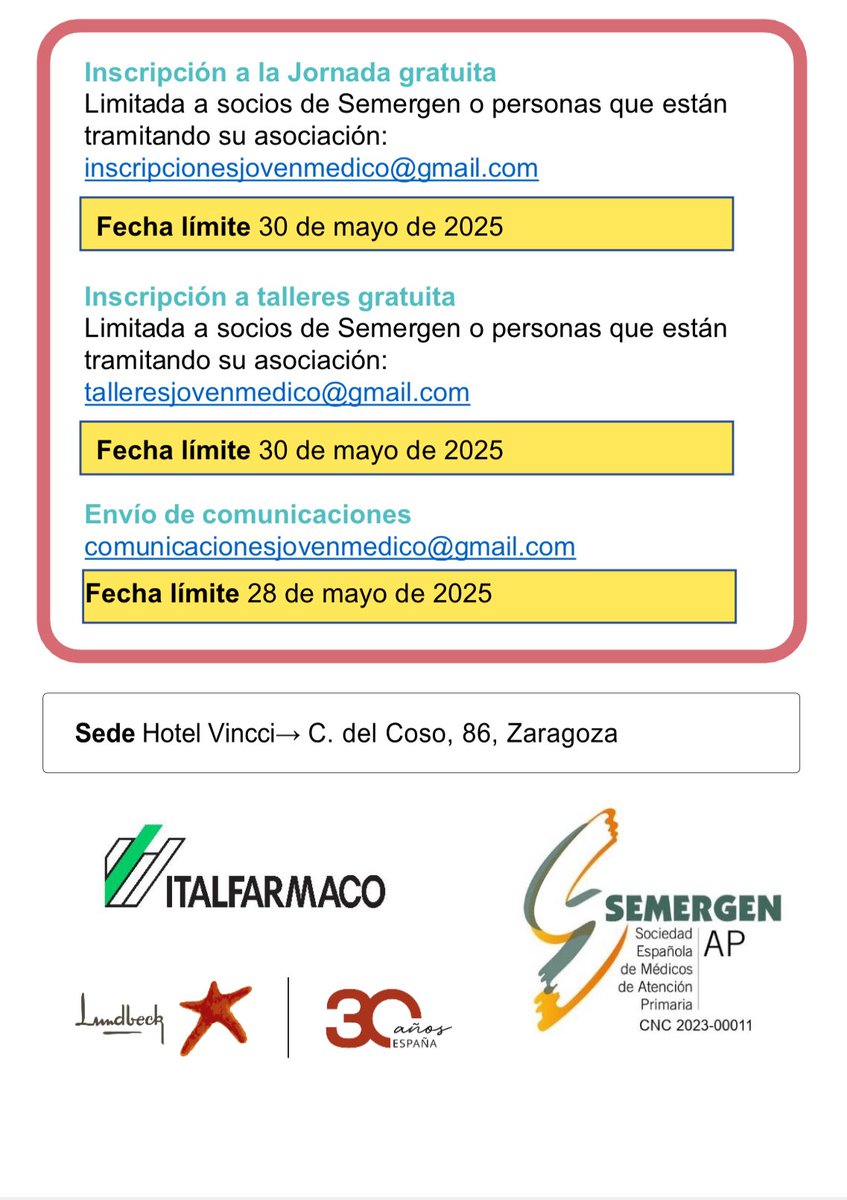 👉Todavía estás a tiempo de inscribirte en nuestras jornadas.

❗️QUEDAN POCOS DÍAS