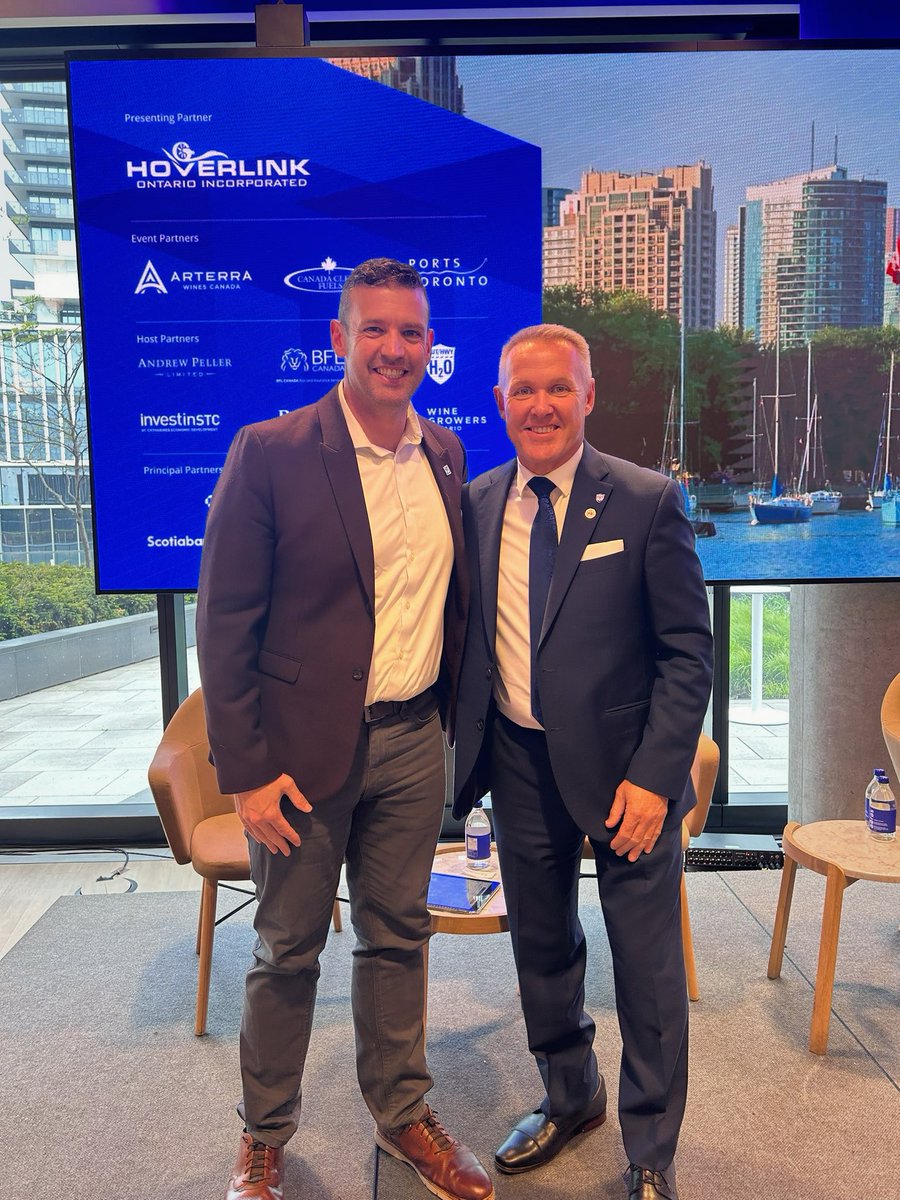 MatSiscoe's tweet photo. Spent the morning in Toronto diving into some big ideas about the future of the city’s waterfront.

From improving transportation and access to boosting tourism and economic growth, the focus was on how collaboration and innovation can help unlock the full potential of this incredible space.

Great to connect with Chris Morgan, CEO of @1Hoverlink and hear more about the work being done to rethink how people move along the waterfront.

Also, shoutout to @TimJenningsShaw and @delrollo for being on the panel today. You guys did an amazing job and it was great hearing from you both!

Lots of inspiration to bring back as we continue conversations about our own waterfront in St. Catharines.⛴️🌊

#STC #StCatharines #HoverlinkOntario