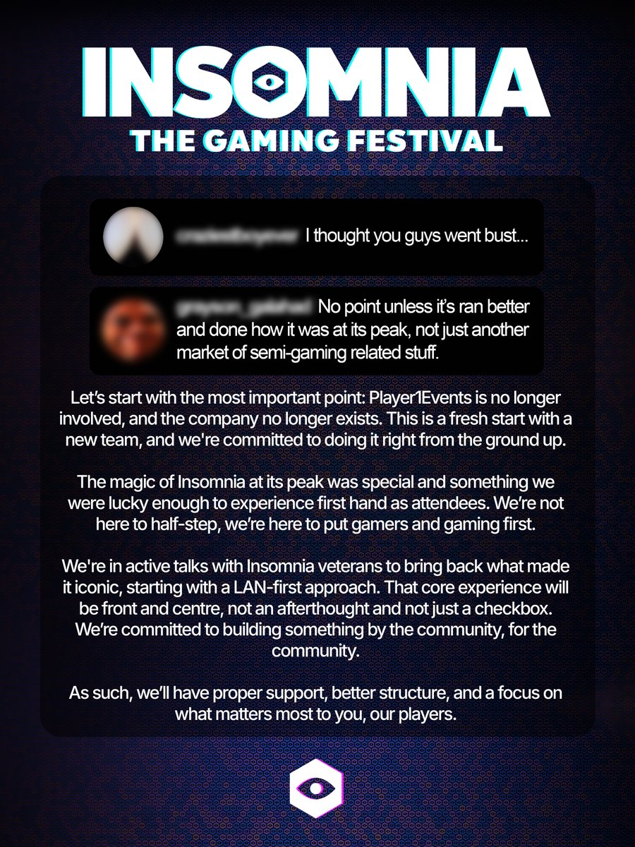 IGFestUK's tweet image. New team. New chapter. Same love for Insomnia