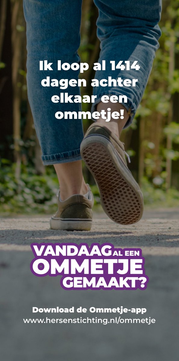 Ik loop al 1414 dagen achter elkaar een ommetje!