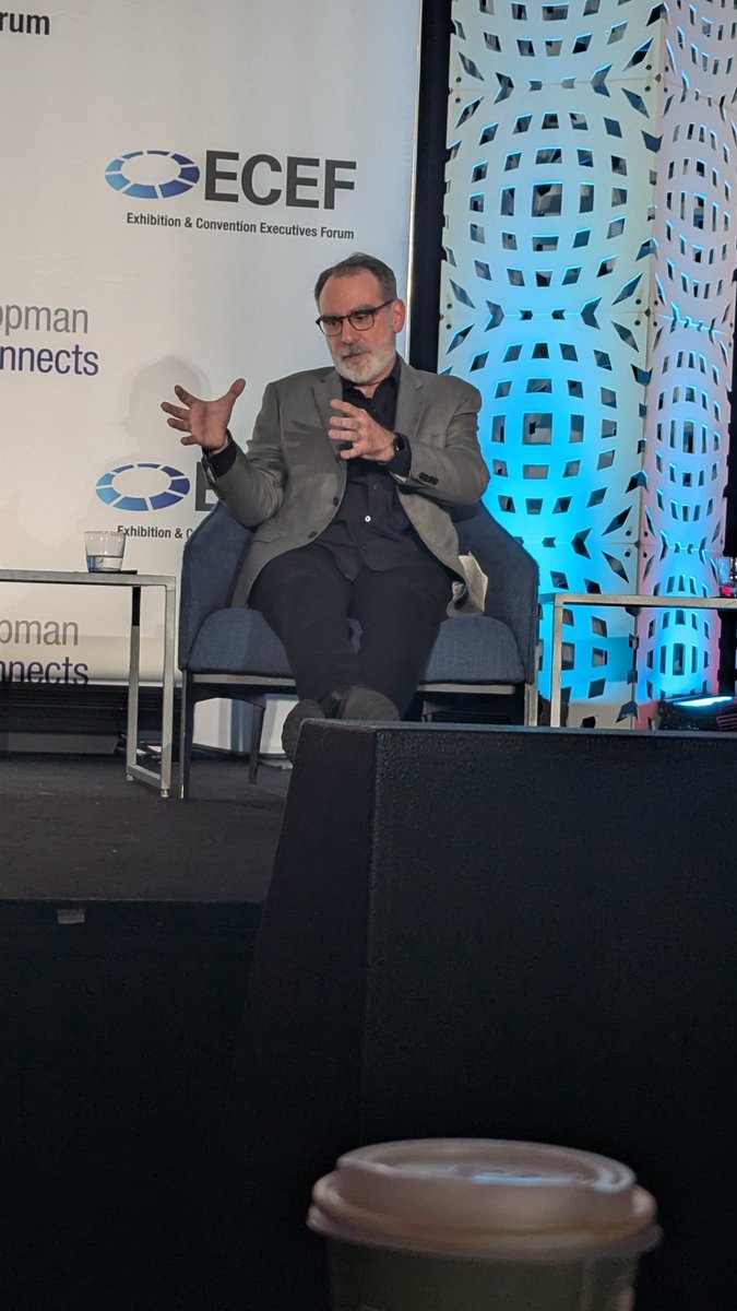 A quick innovation tip from Gattuso: "Err on the side of cool." (Holsinger said this would make a great T-shirt slogan.) #ECEF2025