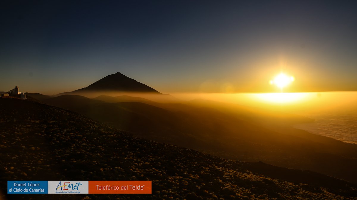 AEMET_Esp's tweet photo. #Buenasnoches España.
Así anochece hoy en el Parque Nacional del #Teide @pnteide.
Imagen cortesía del proyecto #TeideLab de @AEMET_Izana @VolcanoTeide @cielodecanarias https://t.co/DYTuiPNq5t