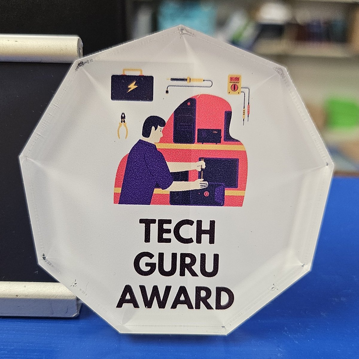 When a teacher says they have something for me, well, lol, that can mean all kinds of things.  Today, it was this awesome little award!  😁