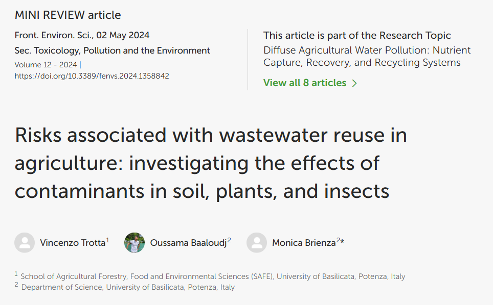 PrimaSAFE's tweet photo. Exploring the balance between utilizing treated wastewater for irrigation and ensuring environmental and crop safety. PRIMA-SAFE highlights the importance of monitoring and advanced treatments.
🔗 https://t.co/HbC55ysjeI
#PRIMASAFE #WastewaterReuse #SustainableFarming https://t.co/nNg5mYj3IZ