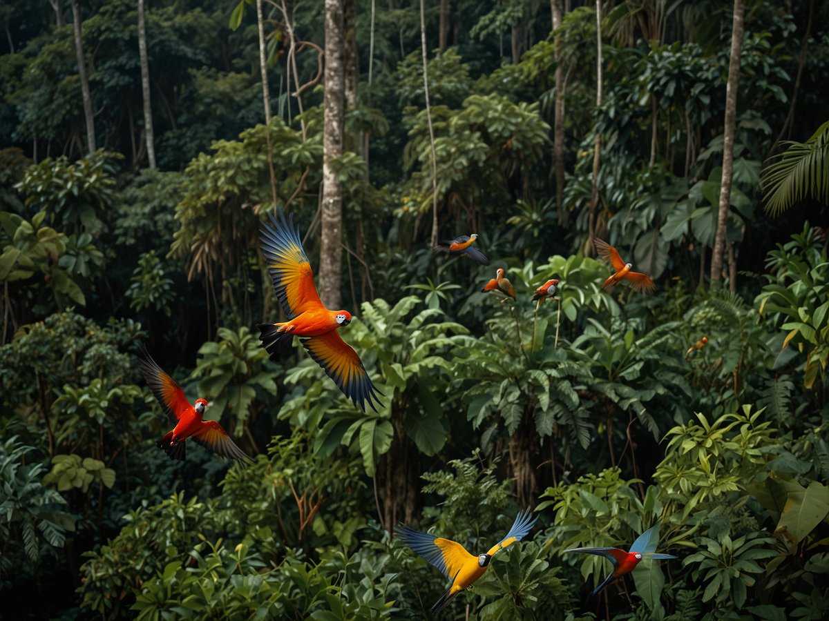 AddingAI's tweet image. Vibrant Rainforest Wonders