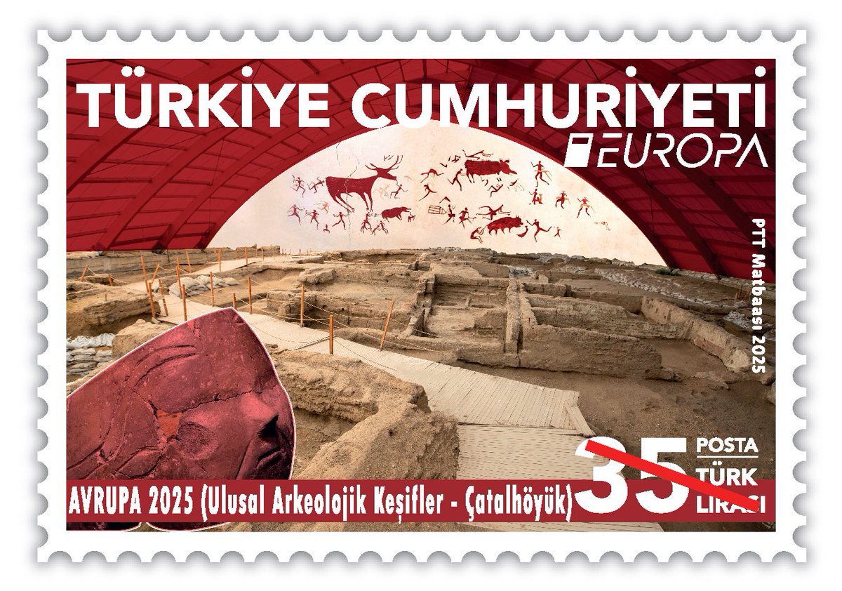 TC_ParisBK's tweet photo. PTT, “Avrupa 2025 (Ulusal Arkeolojik Keşifler-Çatalhöyük)” konulu anma puluyla Avrupa Kamu Posta İşletmecileri Birliği (PostEurop) Pul Yarışması’nda ülkemizi temsil etmektedir.

Oylarınızla destek sağlamak için aşağıda bağlantı adresi sunulan siteyi ziyaret edebilirsiniz. https://t.co/GkU1ERayt6