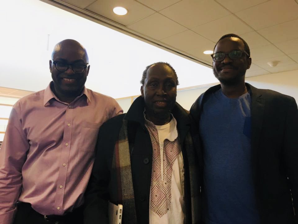 Grieve Chelwa (@gchelwa) on Twitter photo Ngũgĩ wa Thiong'o, the great Kenyan writer, has gone to be with the ancestors.
This is one of my most treasured pictures with Ngũgĩ in the middle & the great Cameroonian philosopher Achille Mbembe on the left. This was taken in 2016 at <a href="/AfricaHarvard/">Harvard Center for African Studies</a>.
Journey well Baba Ngũgĩ. Ngũgĩ wa Thiong'o, the great Kenyan writer, has gone to be with the ancestors.
This is one of my most treasured pictures with Ngũgĩ in the middle & the great Cameroonian philosopher Achille Mbembe on the left. This was taken in 2016 at <a href="/AfricaHarvard/">Harvard Center for African Studies</a>.
Journey well Baba Ngũgĩ.