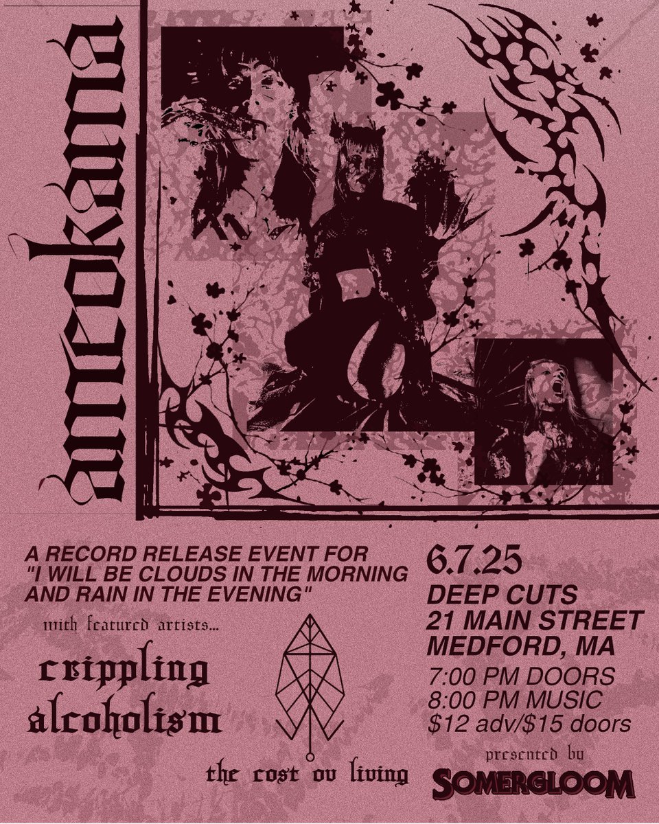 without question this is the hardest i've ever worked to prepare a show.  ameokama record release in 10 days, it will be one of my last shows as a new england resident and i'd love to see so many of the friends i've made in my time here ❤️