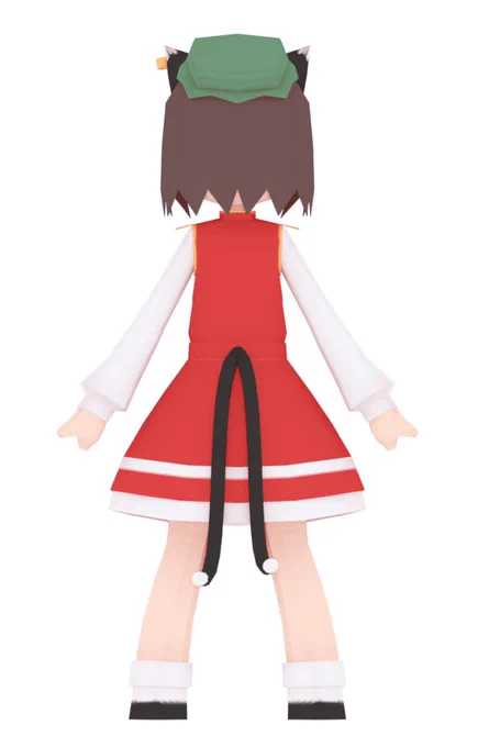 Blender入れたので操作練習がてらちぇん作った! むずかしすぎる