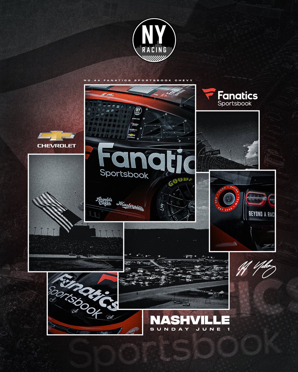 NY Racing Team (@nyracingteam) on Twitter photo Bringing America’s fastest-growing sportsbook to <a href="/NashvilleSuperS/">Nashville Superspeedway</a> 🎸
<a href="/jjyeley1/">🇺🇸JJ YELEY🇺🇸</a> <a href="/FanaticsBook/">Fanatics Sportsbook</a> <a href="/TeamChevy/">Chevrolet Motorsports</a> Bringing America’s fastest-growing sportsbook to <a href="/NashvilleSuperS/">Nashville Superspeedway</a> 🎸
<a href="/jjyeley1/">🇺🇸JJ YELEY🇺🇸</a> <a href="/FanaticsBook/">Fanatics Sportsbook</a> <a href="/TeamChevy/">Chevrolet Motorsports</a>