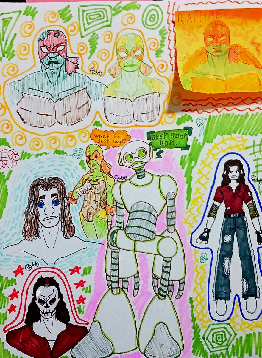 Z_GODDESS10499's tweet photo. More drawings of some turtles and a jones
🐢❤️🏒🧡🐢
#TeenageMutantNinjaTurtles #tmnt #Raphael #Michelangelo #caseyjones #ProfessorHoneycutt #fugitoid #doodle #traditionalart https://t.co/P4TwzmMZBO