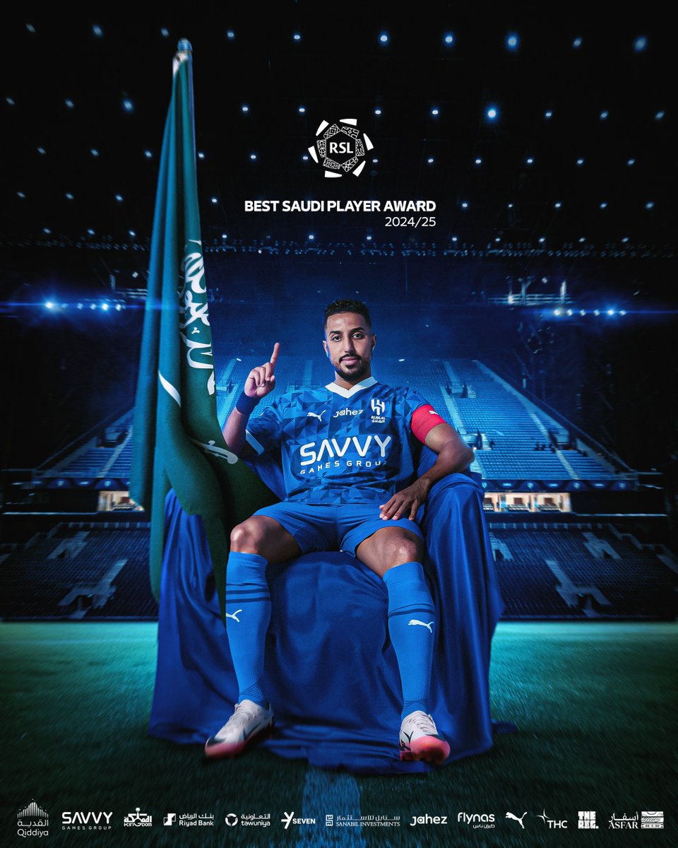 نادي الهلال السعودي (@alhilal_fc) on Twitter photo ومن لها غير الأسطورة "سالم الدوسري" 🐐2️⃣9️⃣
اللاعب السعودي الأفضل في <a href="/SPL/">دوري روشن السعودي</a> لموسم 2024-2025🔝 ومن لها غير الأسطورة "سالم الدوسري" 🐐2️⃣9️⃣
اللاعب السعودي الأفضل في <a href="/SPL/">دوري روشن السعودي</a> لموسم 2024-2025🔝