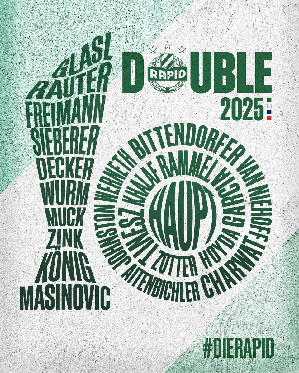 Kommt gut durch die Nacht, 𝐃𝐨𝐮𝐛𝐥𝐞-𝐒𝐢𝐞𝐠𝐞𝐫𝐢𝐧𝐧𝐞𝐧! 🏆

#DieRapid #SCR2025