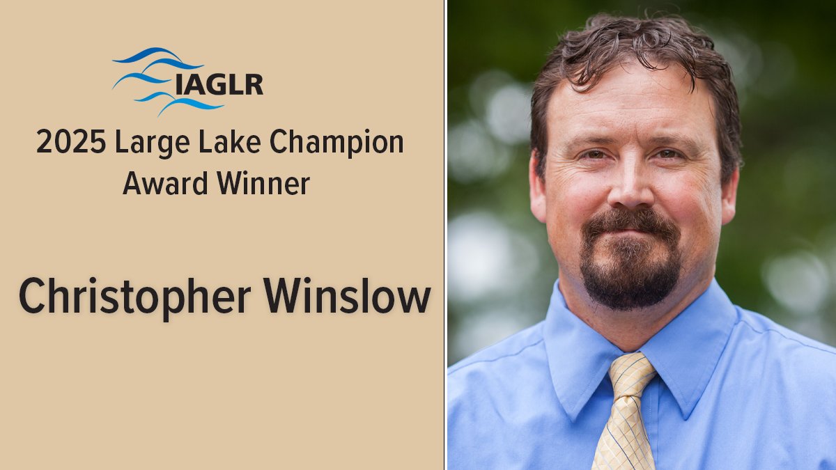 IAGLR (@iaglr) on Twitter photo The IAGLR Large Lake Champion Award recognizes and honors individuals whose work has made significant contributions to sharing the social, economic, and ecological understanding of large lakes of the world. Congratulations to Christopher Winslow from the <a href="/ohioseagrant/">Ohio Sea Grant</a>! The IAGLR Large Lake Champion Award recognizes and honors individuals whose work has made significant contributions to sharing the social, economic, and ecological understanding of large lakes of the world. Congratulations to Christopher Winslow from the <a href="/ohioseagrant/">Ohio Sea Grant</a>!