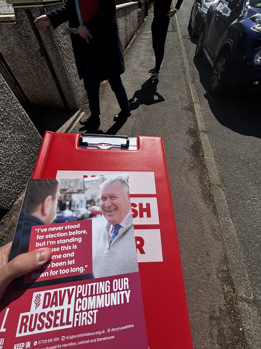 EdLabStudents's tweet image. We’ve spent the day in Hamilton canvassing for our excellent @ScottishLabour candidate Davy Russell 🌹

Vote on the 5th June for a local champion