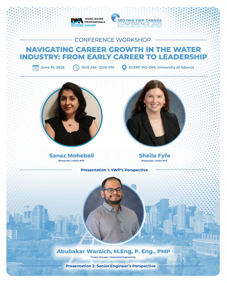 📈 How do you grow a career in water—and lead the next generation?

Join us for “Navigating Career Growth in the Water Industry: From Early Career to Leadership”. Learn more here: iwa-ywp.ca/2025/05/28/con…

#WaterLeadership #YoungWaterProfessionals #CareerGrowth