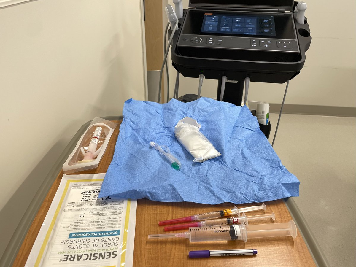Siva Arumugam, MD, FASA (@siva6faces) on Twitter photo Single shot peripheral nerve block
This is my prep:
✍️Marker (mark, time out)
💉Local anesthetic for the block
😴 Sedative - individualized for pt
🧽Prep stick
💉 Block needle
🧤 Sterile gloves
⭐️Probe cover
rapm.bmj.com/content/early/…
❓What’s yours?!
<a href="/KalagaraHari/">🩺 Hari (హరి 🇮🇳) Kalagara</a> <a href="/MKwesiKwofie/">Kwesi Kwofie</a> Single shot peripheral nerve block
This is my prep:
✍️Marker (mark, time out)
💉Local anesthetic for the block
😴 Sedative - individualized for pt
🧽Prep stick
💉 Block needle
🧤 Sterile gloves
⭐️Probe cover
rapm.bmj.com/content/early/…
❓What’s yours?!
<a href="/KalagaraHari/">🩺 Hari (హరి 🇮🇳) Kalagara</a> <a href="/MKwesiKwofie/">Kwesi Kwofie</a>