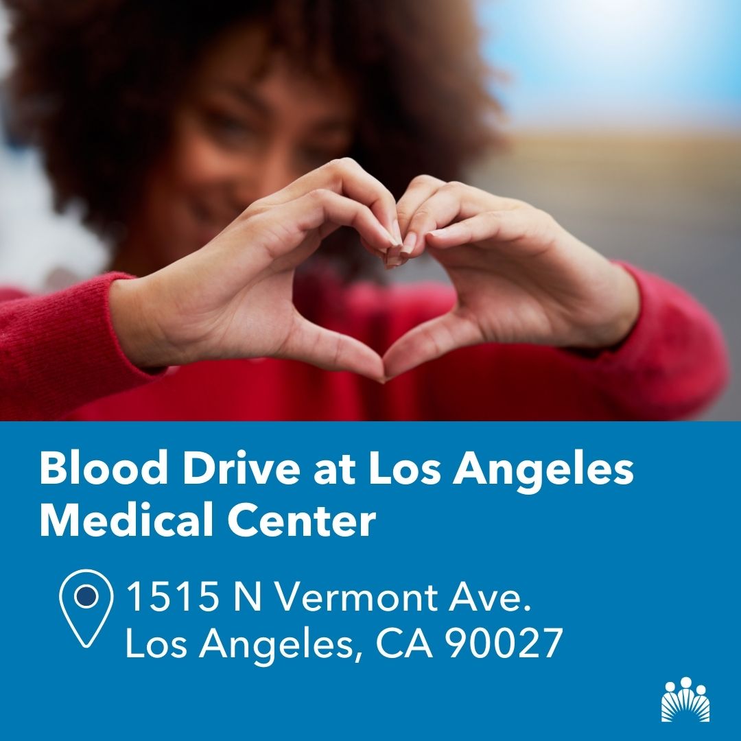 Join us for a blood drive at #KPLAMC on Thursday, June 5 from 7 a.m. to 7 p.m. Schedule your appointment: RedCrossBlood.org – use code kaisersunset. #DonateBlood #BloodDrive